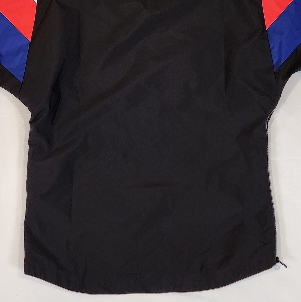 Adidas Black Windbreaker with Red and Blue Stripes Size S - Picture 5 of 6